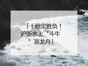 十秒定胜负！沪浙水上“斗牛”赛龙舟