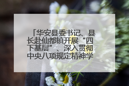 华安县委书记、县长赴仙都镇开展“四下基层”、深入贯彻中央八项规定精神学习教育工作调研