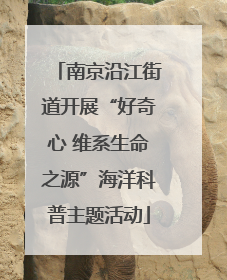 南京沿江街道开展“好奇心 维系生命之源”海洋科普主题活动