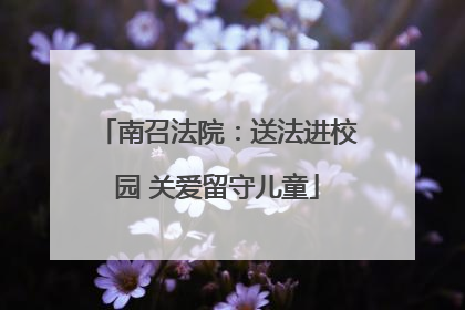 南召法院：送法进校园 关爱留守儿童