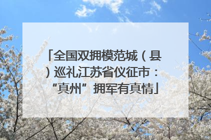全国双拥模范城（县）巡礼江苏省仪征市：“真州”拥军有真情
