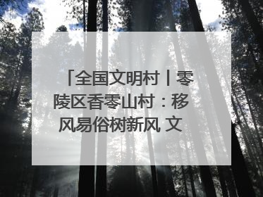 全国文明村丨零陵区香零山村：移风易俗树新风 文明乡村谱新篇