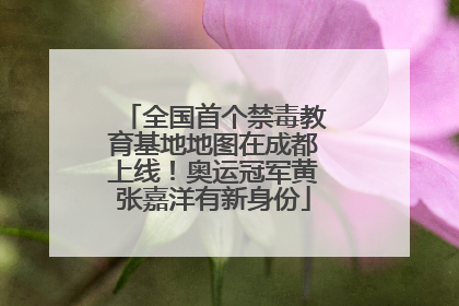 全国首个禁毒教育基地地图在成都上线！奥运冠军黄张嘉洋有新身份