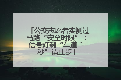公交志愿者实测过马路“安全时限”：信号灯剩“车道-1秒”请止步