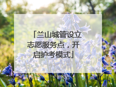 兰山城管设立志愿服务点，开启护考模式