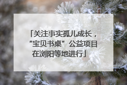 关注事实孤儿成长，“宝贝书桌”公益项目在浏阳等地进行