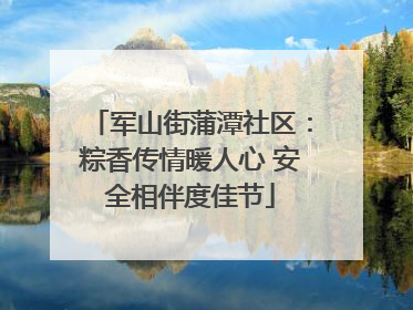 军山街蒲潭社区：粽香传情暖人心 安全相伴度佳节