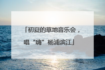 初夏的草地音乐会，唱“嗨”杨浦滨江