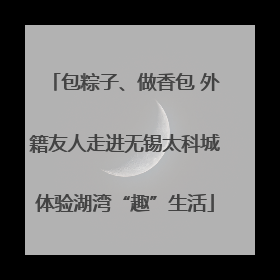 包粽子、做香包 外籍友人走进无锡太科城体验湖湾“趣”生活