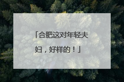 合肥这对年轻夫妇，好样的！
