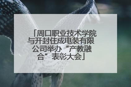 周口职业技术学院与开封住成电装有限 公司举办“产教融合”表彰大会