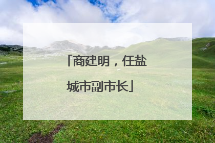 商建明，任盐城市副市长