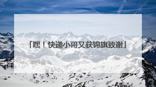 嘿！快递小哥又获锦旗致谢