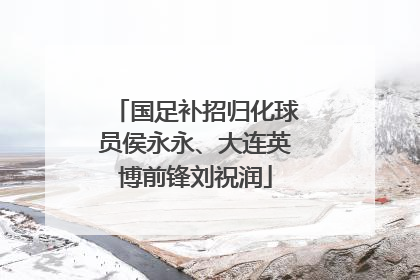 国足补招归化球员侯永永、大连英博前锋刘祝润