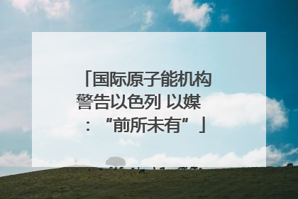 国际原子能机构警告以色列 以媒：“前所未有”
