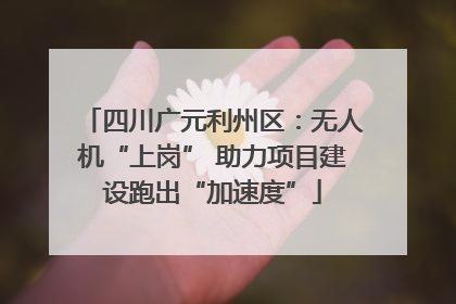 四川广元利州区：无人机“上岗” 助力项目建设跑出“加速度”