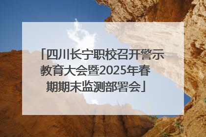 四川长宁职校召开警示教育大会暨2025年春期期末监测部署会