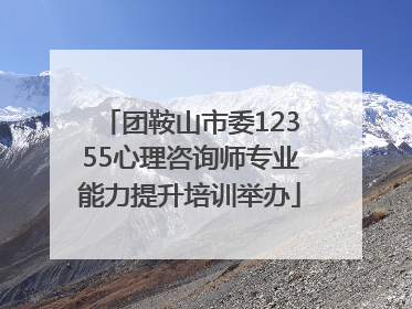 团鞍山市委12355心理咨询师专业能力提升培训举办