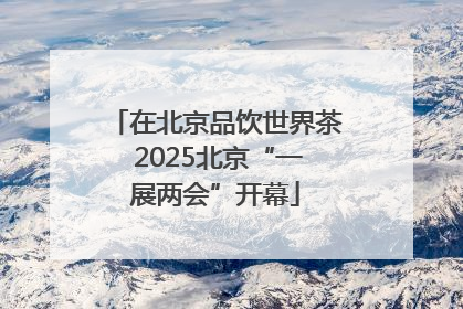 在北京品饮世界茶 2025北京“一展两会”开幕