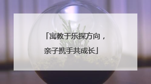 寓教于乐探方向，亲子携手共成长