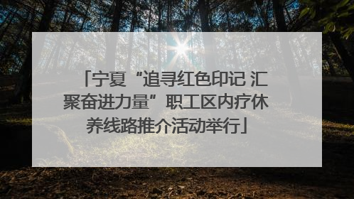宁夏“追寻红色印记 汇聚奋进力量”职工区内疗休养线路推介活动举行