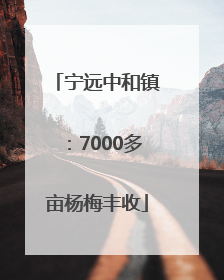 宁远中和镇：7000多亩杨梅丰收
