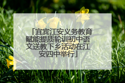 宜宾江安义务教育赋能提质轮训初中语文送教下乡活动在江安四中举行