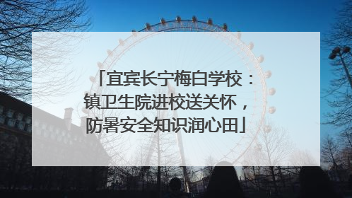 宜宾长宁梅白学校：镇卫生院进校送关怀，防暑安全知识润心田