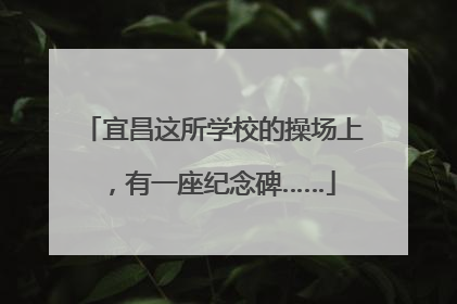 宜昌这所学校的操场上，有一座纪念碑……