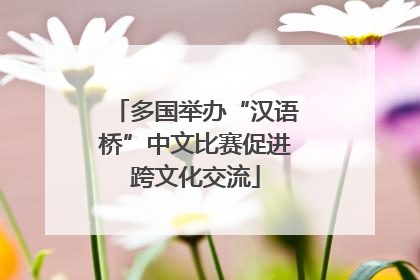 多国举办“汉语桥”中文比赛促进跨文化交流