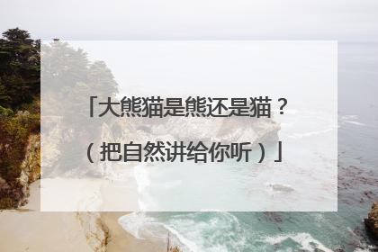 大熊猫是熊还是猫？（把自然讲给你听）
