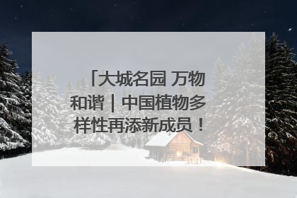 大城名园 万物和谐｜中国植物多样性再添新成员！它只在西藏墨脱