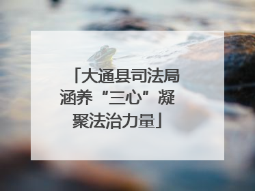 大通县司法局涵养“三心”凝聚法治力量