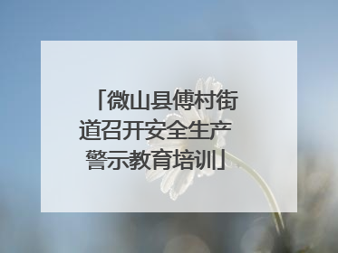 微山县傅村街道召开安全生产警示教育培训
