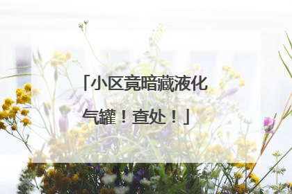 小区竟暗藏液化气罐！查处！