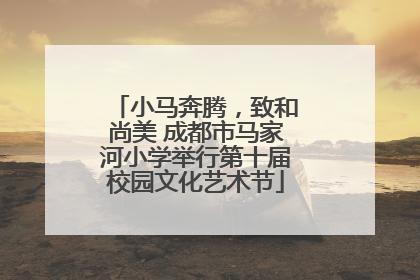 小马奔腾，致和尚美 成都市马家河小学举行第十届校园文化艺术节