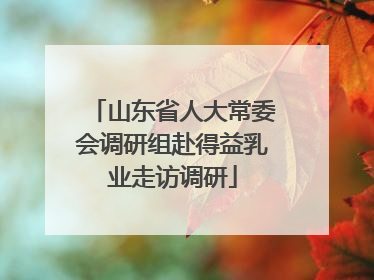 山东省人大常委会调研组赴得益乳业走访调研