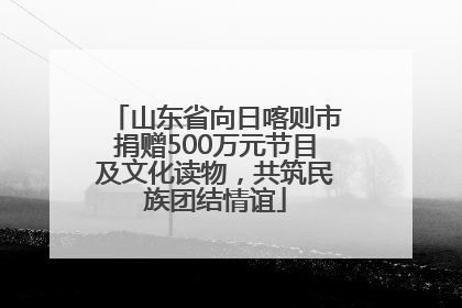 山东省向日喀则市捐赠500万元节目及文化读物，共筑民族团结情谊
