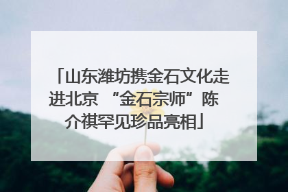 山东潍坊携金石文化走进北京 “金石宗师”陈介祺罕见珍品亮相