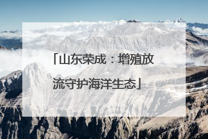 山东荣成：增殖放流守护海洋生态