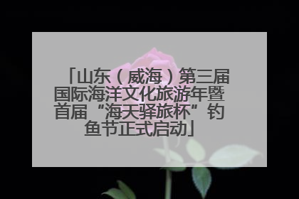 山东（威海）第三届国际海洋文化旅游年暨首届“海天驿旅杯”钓鱼节正式启动