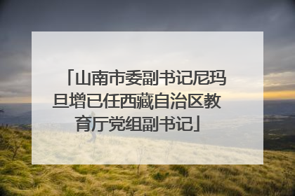 山南市委副书记尼玛旦增已任西藏自治区教育厅党组副书记