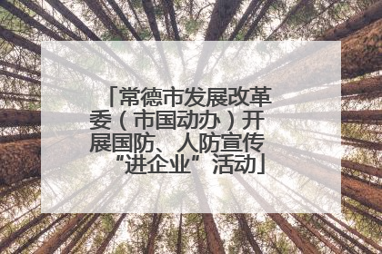 常德市发展改革委（市国动办）开展国防、人防宣传“进企业”活动