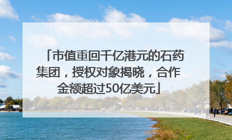 市值重回千亿港元的石药集团，授权对象揭晓，合作金额超过50亿美元