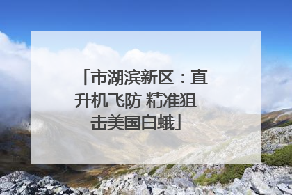 市湖滨新区：直升机飞防 精准狙击美国白蛾