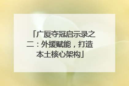 广厦夺冠启示录之二：外援赋能，打造本土核心架构
