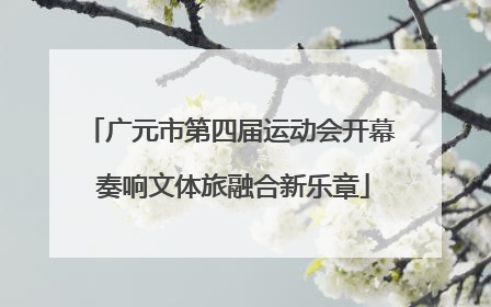广元市第四届运动会开幕 奏响文体旅融合新乐章