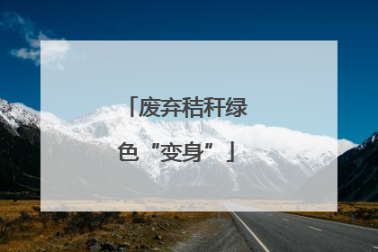 废弃秸秆绿色“变身”