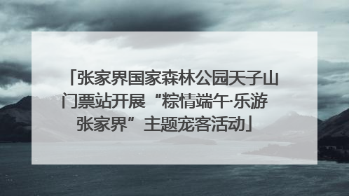 张家界国家森林公园天子山门票站开展“粽情端午·乐游张家界”主题宠客活动