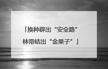 换种辟出“安全路” 林带结出“金果子”
